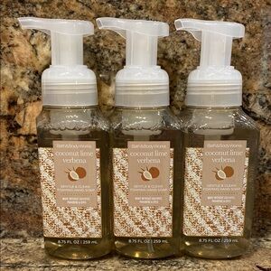 (3) “COCONUT LIME VERBENA” BBW, 8.75 fl oz Gentle & Clean Foaming Hand Soap, NWT